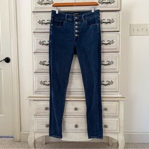 Express Dark Wash Button Fly Jeans